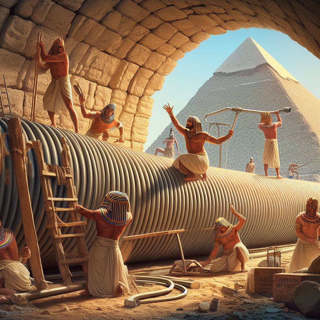 Egipcios Instalando Tubo Corrugado Para Drenaje 003 Hidraulica Inslataciones MlyLr